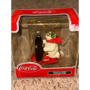 Coca-Cola Polar Bear‎ Ornament Trim-A-Tree Collection Coke Bottle